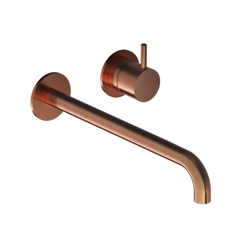 Koopje Hotbath Cobber 2-gats inbouw wastafelkraan 25cm geborsteld koper PVD