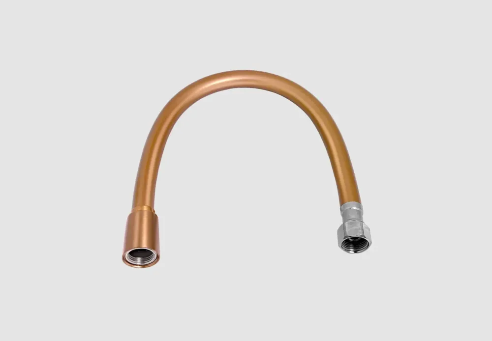 Clou aansluitslang 30cm 3/8" brons geborsteld PVD Gratis Retour