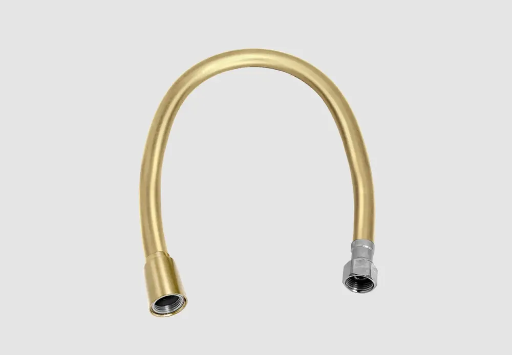 Clou aansluitslang 40cm 3/8" messing geborsteld PVD Hoge Kwaliteit