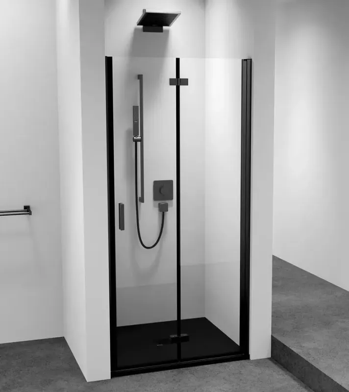 Polysan Zoom Line Black vouwdeur rechts voor nis 70x200cm zwart Nieuw