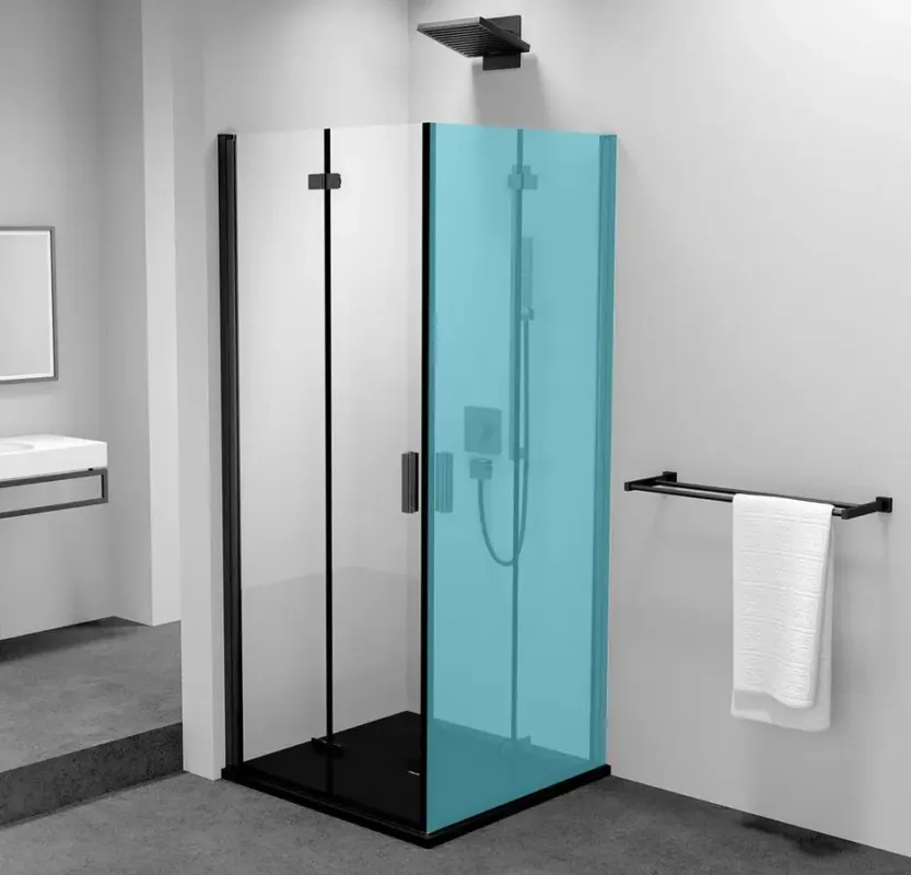 Polysan Zoom Line Black vouwdeur links 80x200cm zwart Lage Kosten