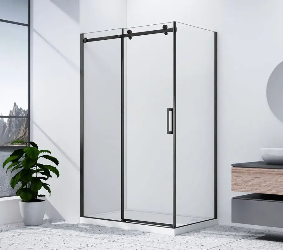 Gelco Dragon Black douchecabine met schuifdeur 150x80cm zwart Hete Deal