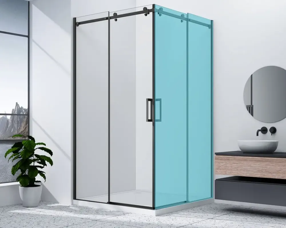 Actieprijs Gelco Dragon Black douchedeur voor hoekinstap 100cm zwart
