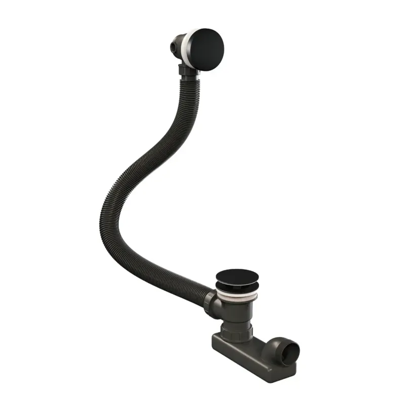 Brauer Black Edition badafvoer met overloop zwart mat Rechtstreeks Van De Fabrikant