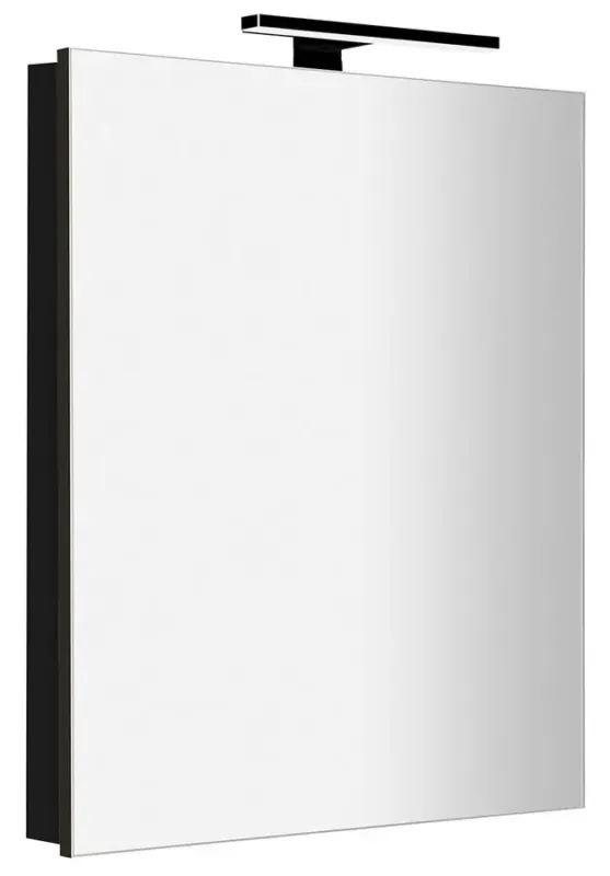Beste Prijs Sapho Greta spiegelkast met LED-verlichting 60x70cm zwart mat