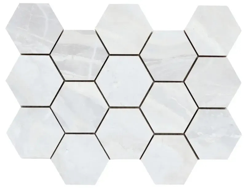 Jabo Luxury White hexagon mozaïek 33x23cm Betrouwbaar
