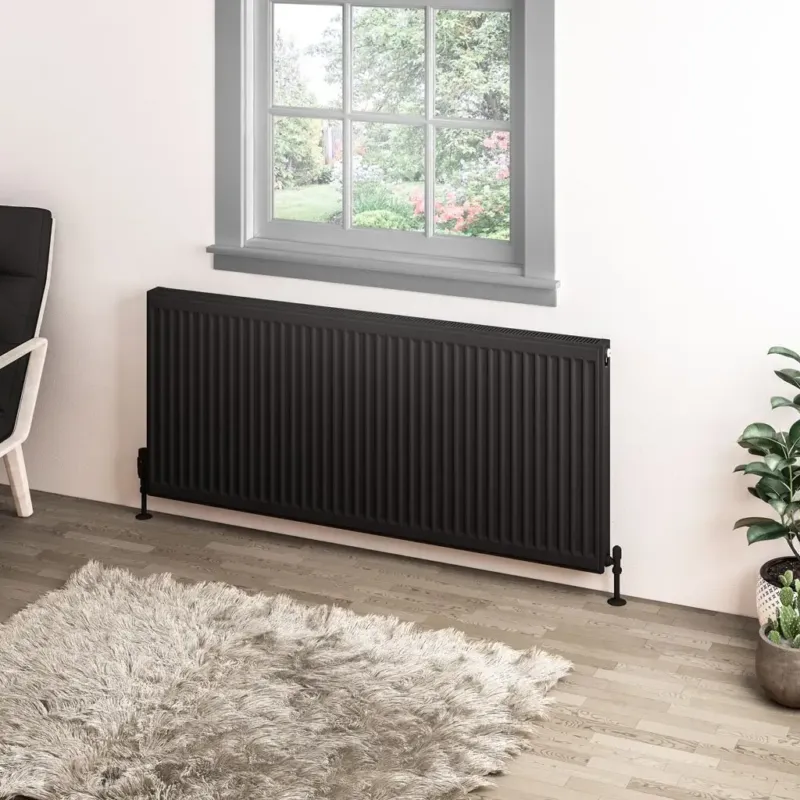 Eastbrook Type 11 paneelradiator 140x60cm 1637W zwart mat Betaalbaar