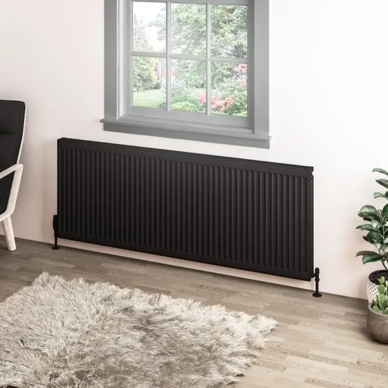 Tijdelijk Beschikbaar Eastbrook Type 11 paneelradiator 160x60cm 1871W zwart mat