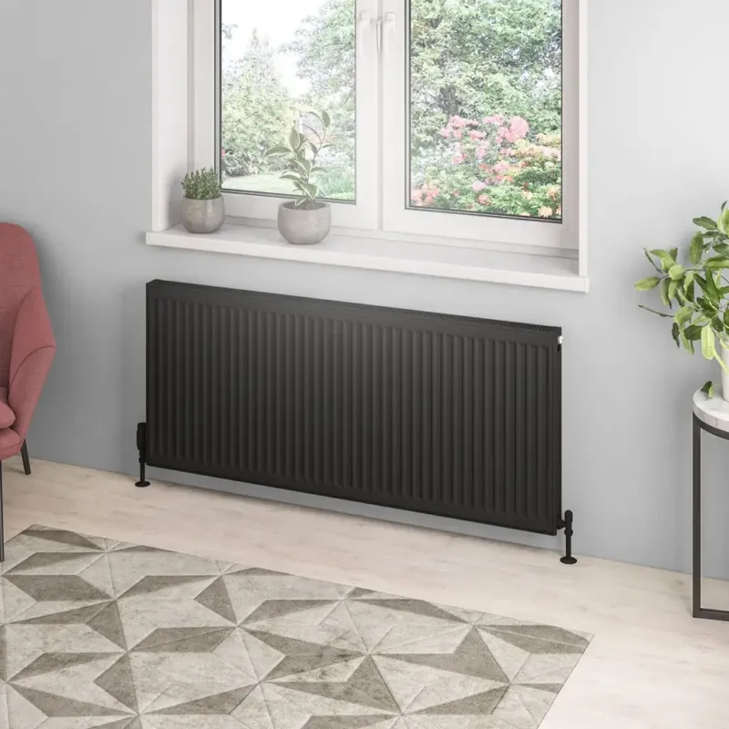 Merkproduct Eastbrook Type 21 paneelradiator 140x60cm 2360W zwart mat