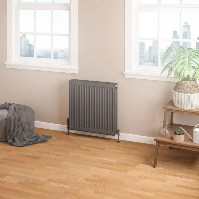 Express Levering Eastbrook Type 22 paneelradiator 60x60cm 1245W antraciet