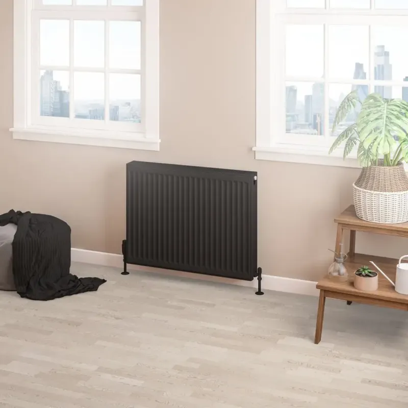 Lage Kosten Eastbrook Type 22 paneelradiator 80x60cm 1660W zwart mat