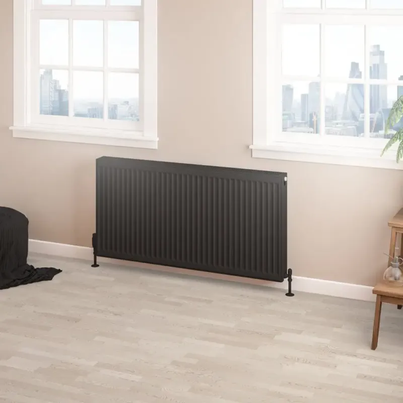 Goedkoop Eastbrook Type 22 paneelradiator 120x60cm 2489W zwart mat