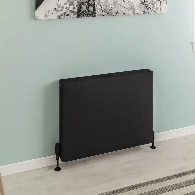 Goedkoop Eastbrook Keynsham paneelradiator 80x60cm 1577W zwart mat