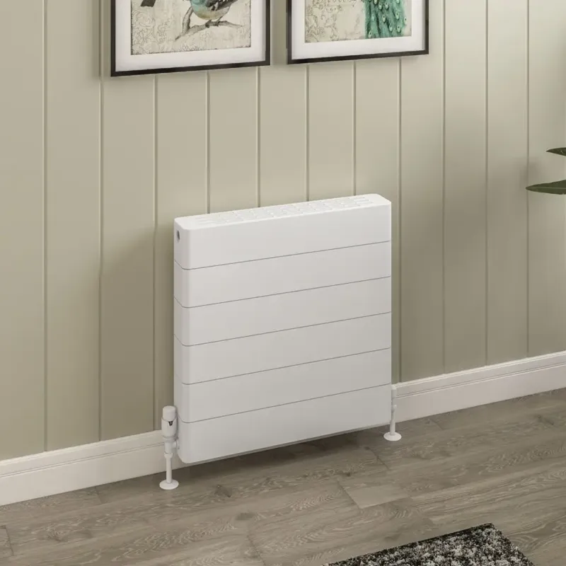 Eastbrook Keynsham paneelradiator met streep 60x60cm 1183W wit glans Gereduceerde Prijs
