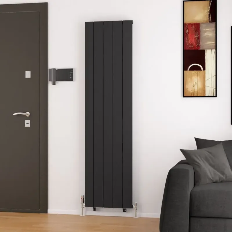 Eastbrook Trent paneelradiator 47x180cm 1271W zwart mat Veilige Betaling