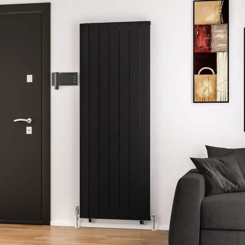 Eastbrook Trent paneelradiator 66x180cm 1779W zwart mat Must-Have