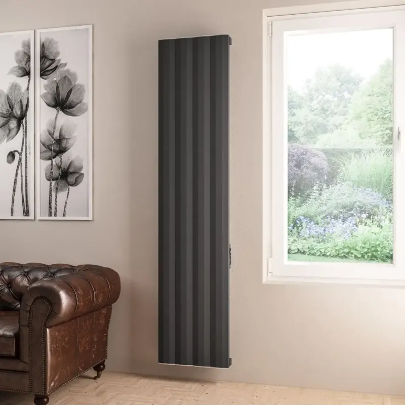 Eastbrook Derwent elektrische paneelradiator 40x180cm 800W antraciet Direct Verzonden