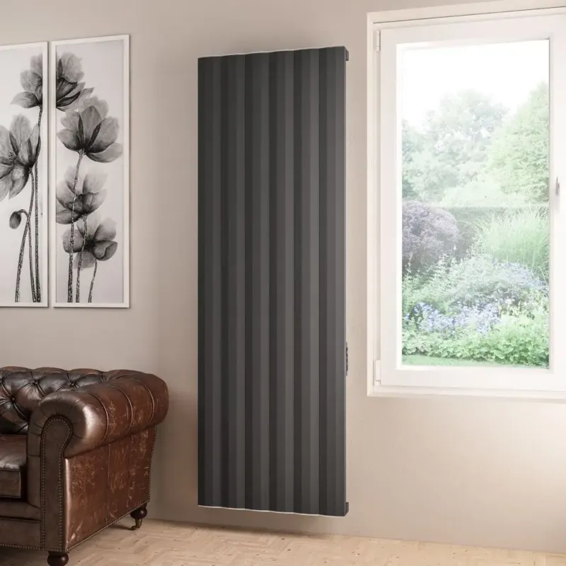 Eastbrook Derwent elektrische paneelradiator 60x180cm 1200W antraciet Nu Kopen