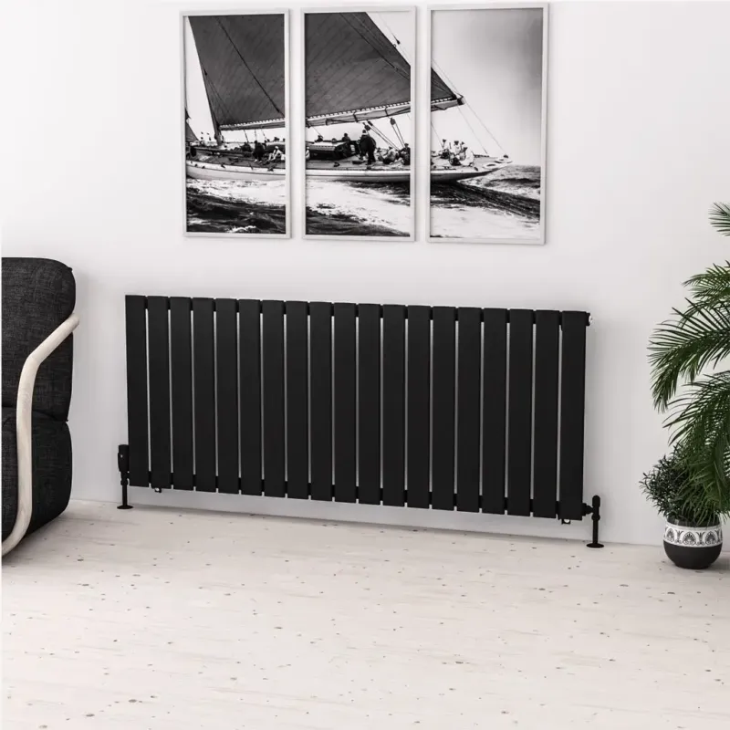 Eastbrook Warrington paneelradiator type 10 145x60cm 1257W zwart mat Beste Prijs
