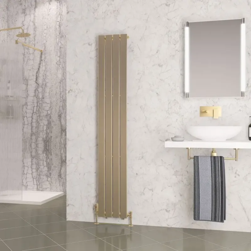 Eastbrook Warrington paneelradiator type 10 30x180cm 591W messing geborsteld Express Levering