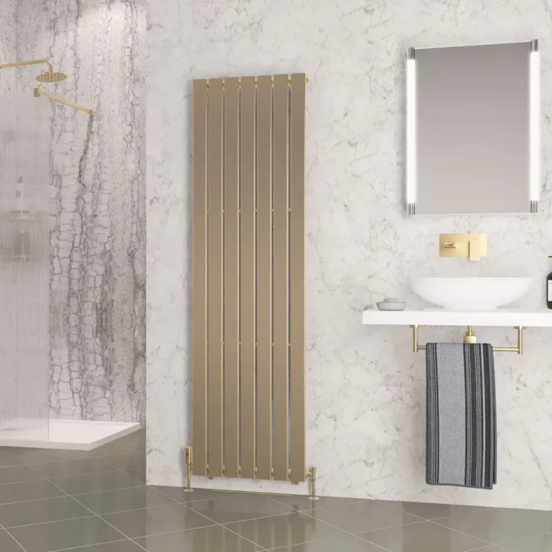 Eastbrook Warrington paneelradiator type 10 50x180cm 1034W messing geborsteld Lage Kosten