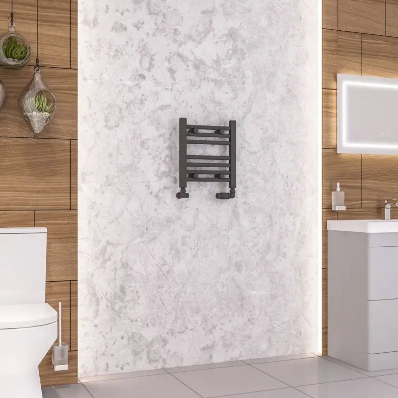Eastbrook Wendover handdoekradiator 40x36cm 543W antraciet mat Goedkoop