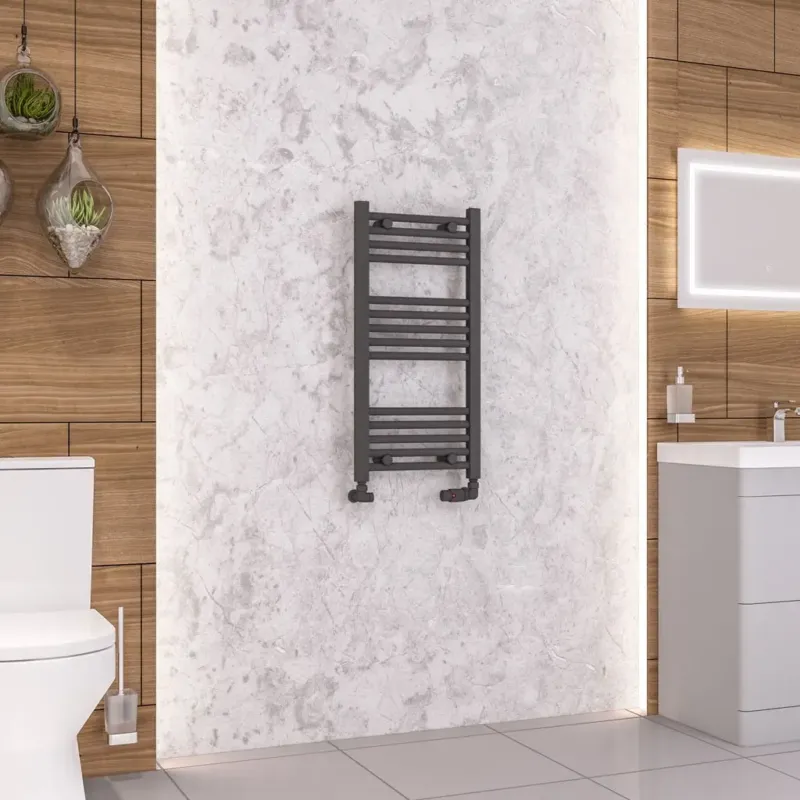 Eastbrook Wendover handdoekradiator 40x80cm 330W antraciet mat Seizoensaanbieding