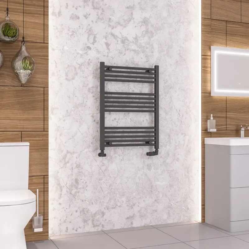 Eastbrook Wendover handdoekradiator 60x80cm 457W antraciet mat Shop Nu