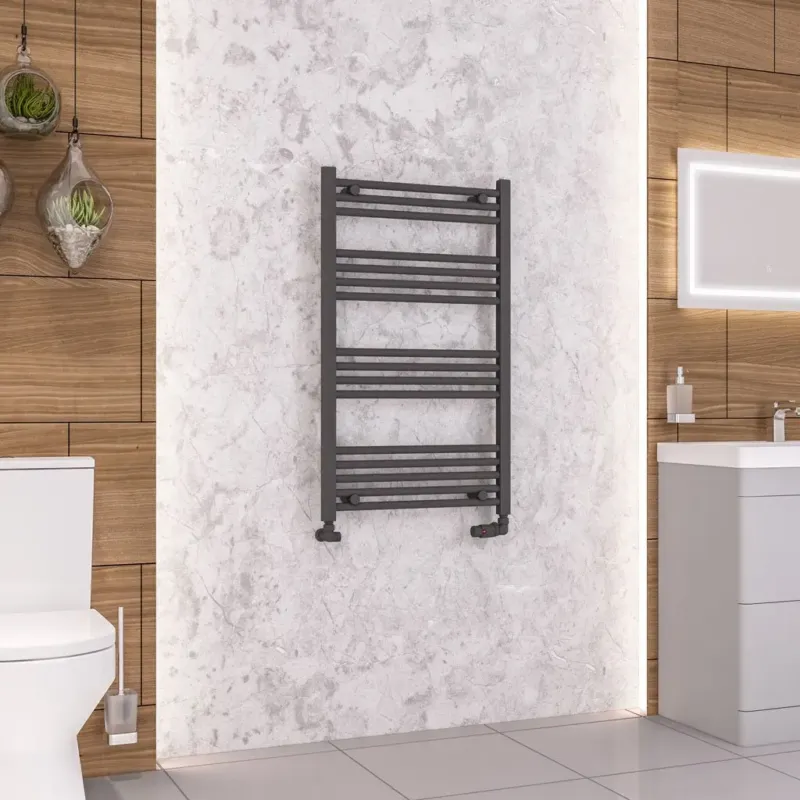 Aanbieding Eastbrook Wendover handdoekradiator 60x100cm 535W antraciet mat
