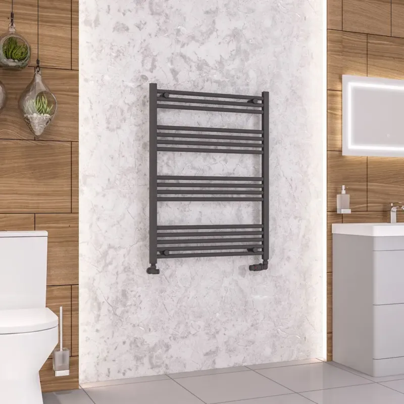 Fabrieksprijs Eastbrook Wendover handdoekradiator 75x100cm 643W antraciet mat