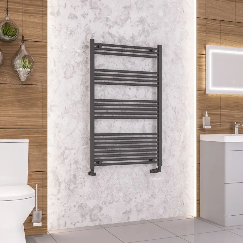 Eastbrook Wendover handdoekradiator 75x120cm 796W antraciet mat Direct Verzonden