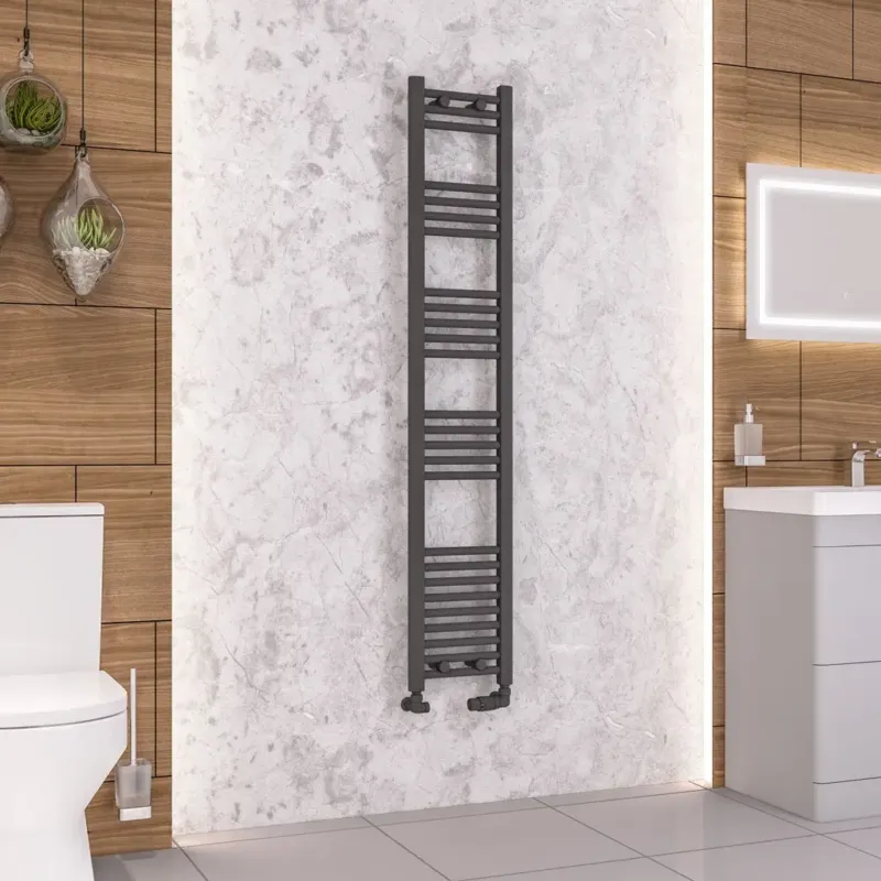 Eastbrook Wendover handdoekradiator 30x160cm 516W antraciet mat Populair