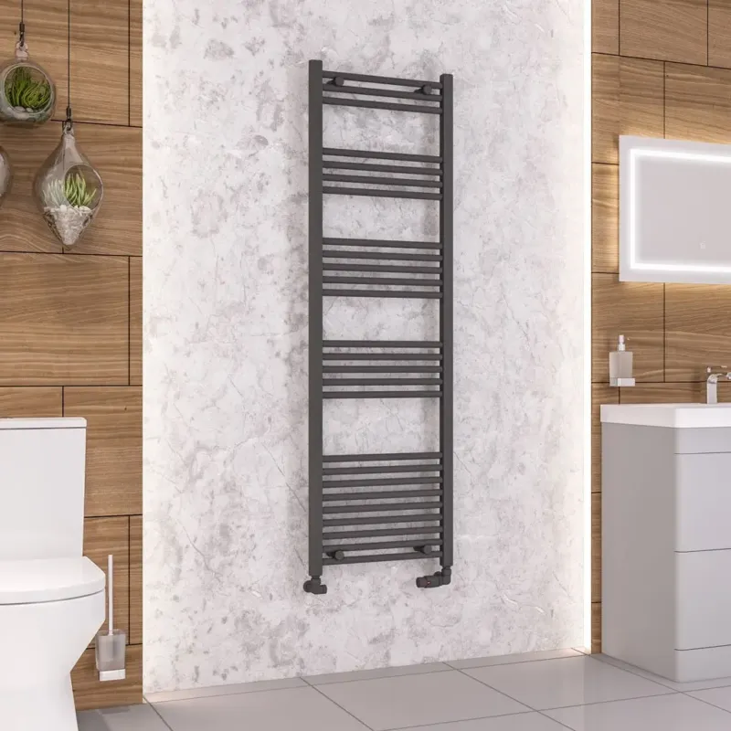 Eastbrook Wendover handdoekradiator 50x160cm 749W antraciet mat Laatste Versie