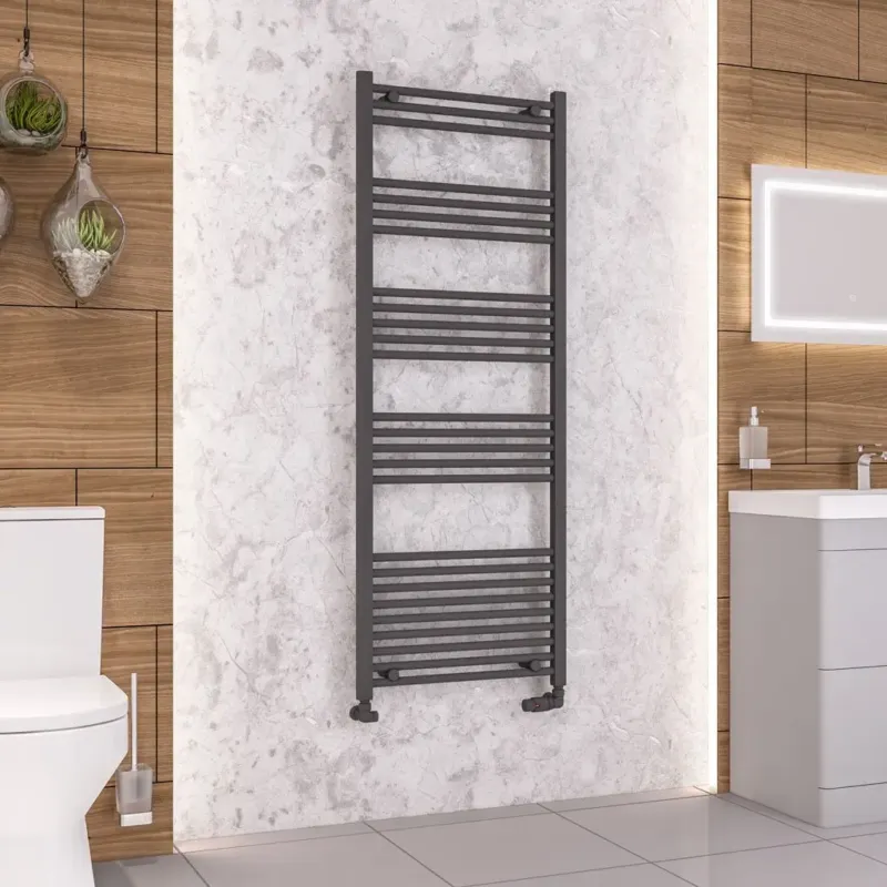 Korting Eastbrook Wendover handdoekradiator 60x160cm 867W antraciet mat