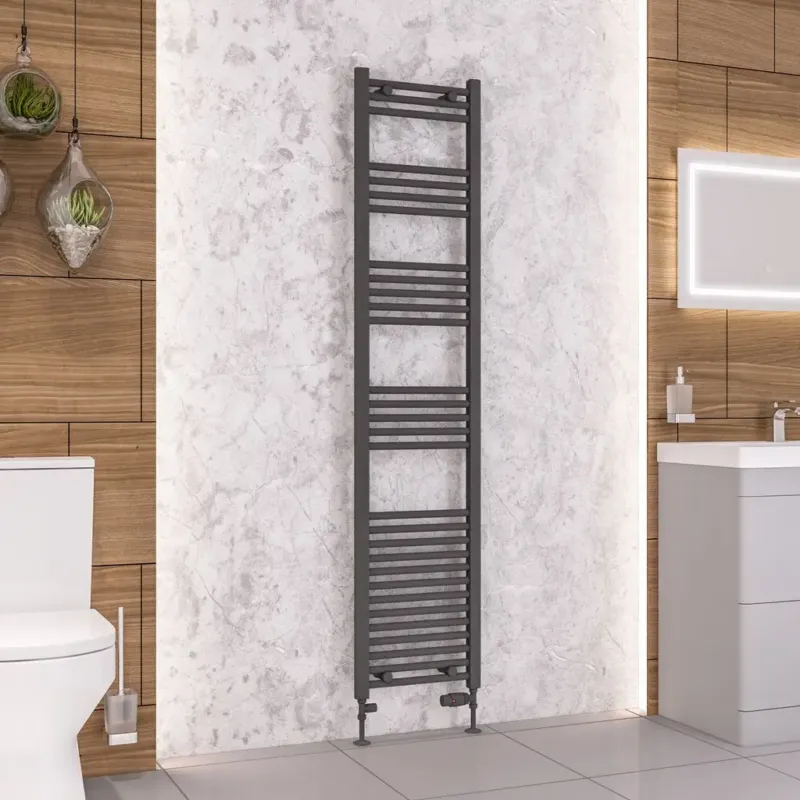 Eastbrook Wendover handdoekradiator 40x180cm 723W antraciet mat Laatste Kans