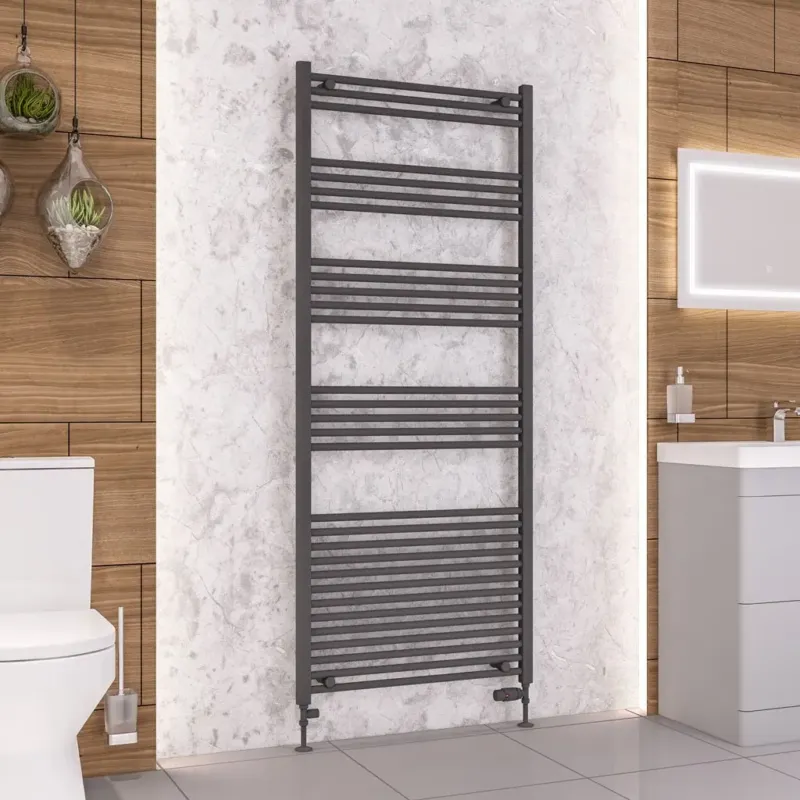 Eastbrook Wendover handdoekradiator 75x180cm 1193W antraciet mat Snelle Levering