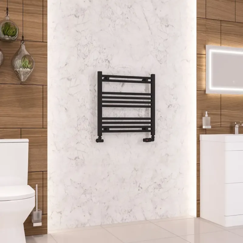 Snelle Levering Eastbrook Wendover handdoekradiator 60x60cm 330W zwart mat