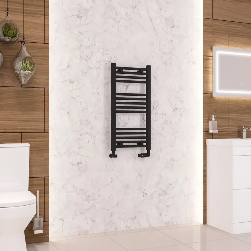 Eastbrook Wendover handdoekradiator 40x80cm 330W zwart mat Betaalbaar
