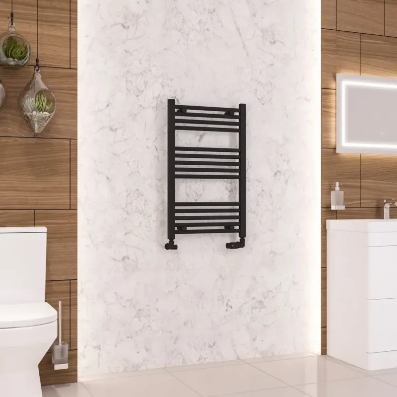 Eastbrook Wendover handdoekradiator 50x80cm 394W zwart mat Favoriet