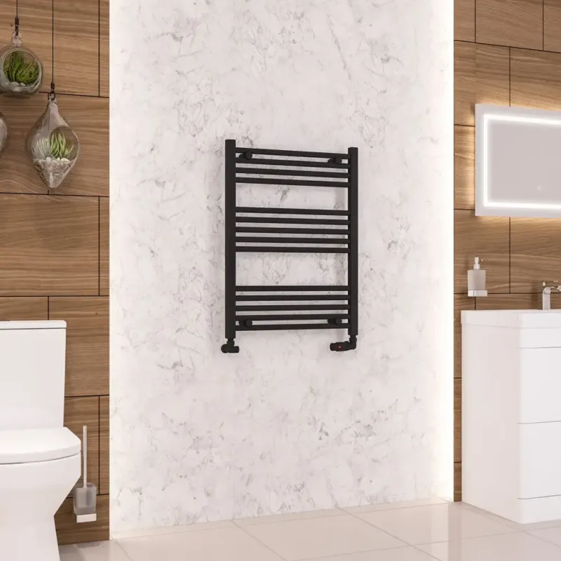 Eastbrook Wendover handdoekradiator 60x80cm 457W zwart mat Beperkt Aanbod