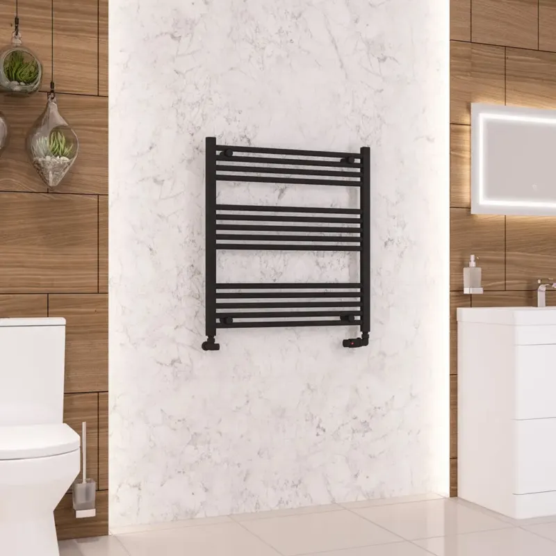 Eastbrook Wendover handdoekradiator 75x80cm 551W zwart mat Speciale Aanbieding