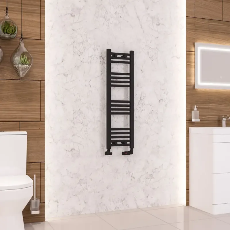 Koopje Eastbrook Wendover handdoekradiator 30x100cm 320W zwart mat