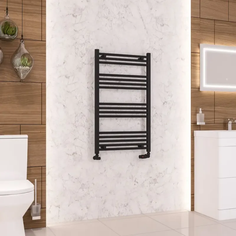 Eastbrook Wendover handdoekradiator 60x100cm 535W zwart mat Populair