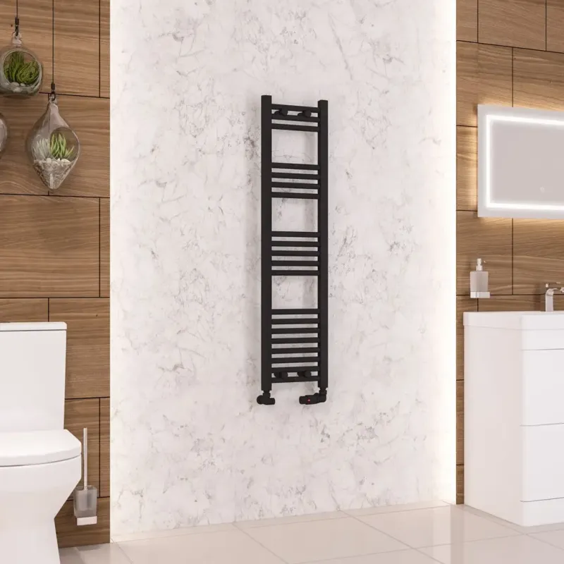 Actieprijs Eastbrook Wendover handdoekradiator 30x120cm 392W zwart mat
