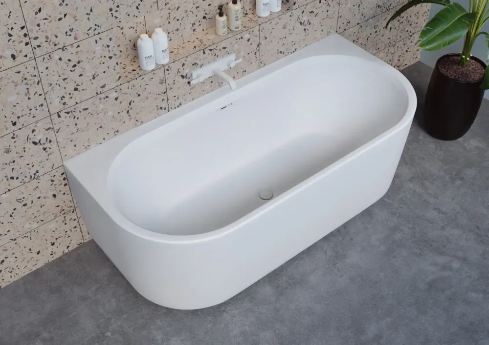 Aanbieding Riho Desire half vrijstaand bad midden 180x84cm wit mat