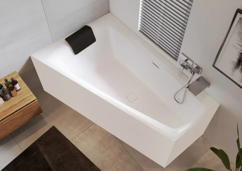Shop Nu Riho Still Smart hoekbad 170x110cm rechts wit glans