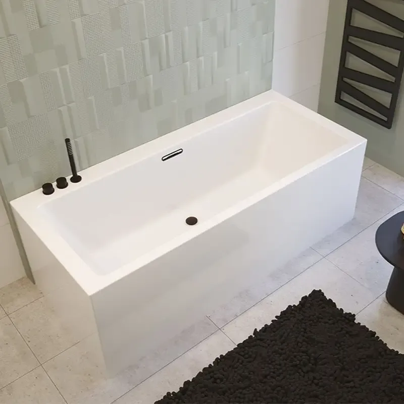 Voordeelprijs Riho Rethink Cubic half vrijstaand bad 200x90cm rechts wit glans