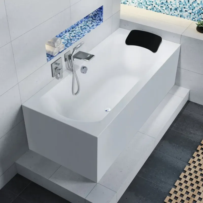Riho Linares half vrijstaand hoekbad 200x90cm links wit glans Dagaanbieding