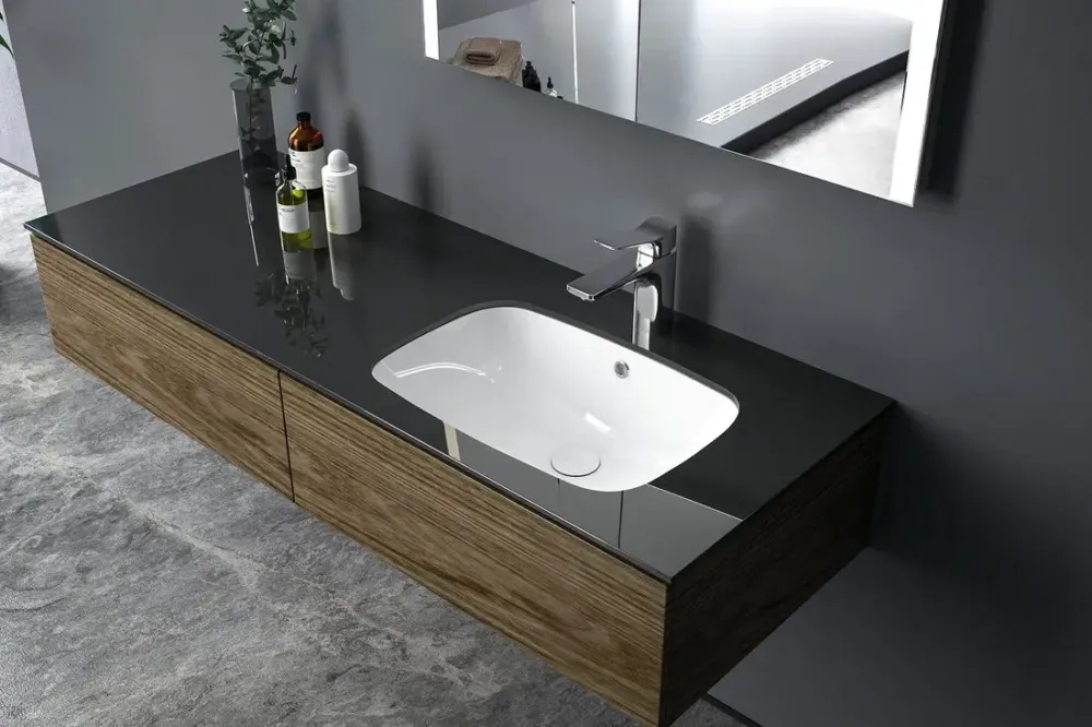 Sapho Nuvo inbouw wastafel keramiek 55x38cm wit glans Hete Deal