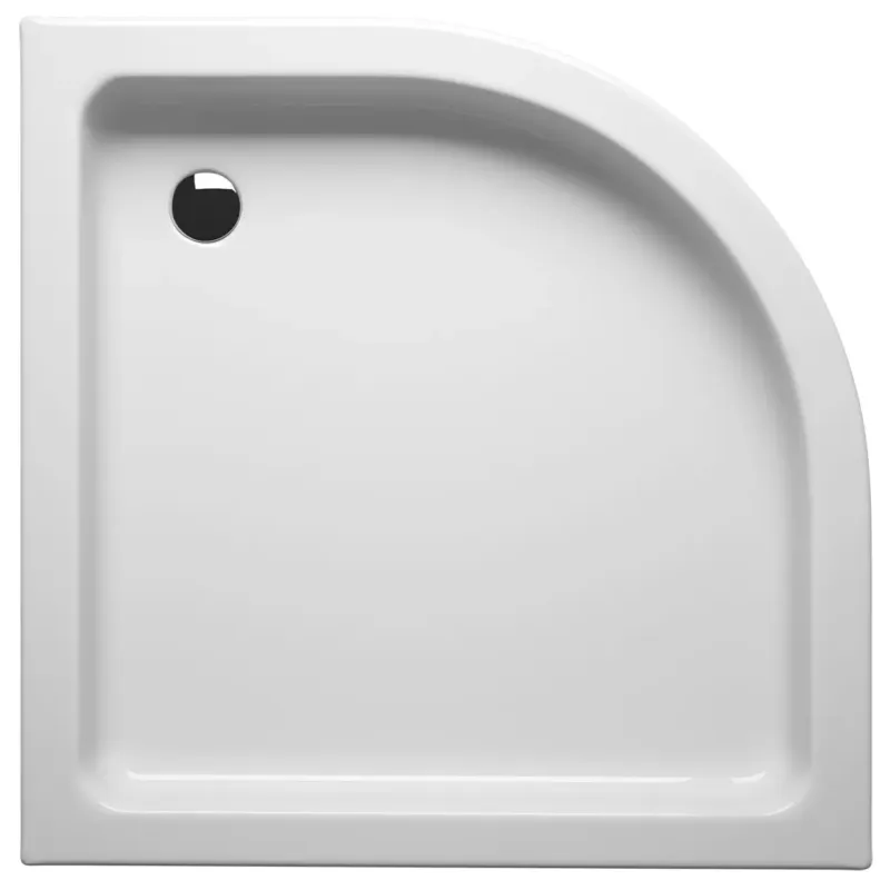 Lage Kosten Riho Elm kwartronde douchebak 90x90cm wit glans